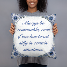 Load image into Gallery viewer, Delft Blue Wisdom Pillow #4

