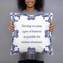 Load image into Gallery viewer, Delft Blue Wisdom Pillow #5
