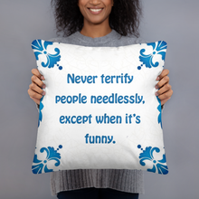 Load image into Gallery viewer, Delft Blue Wisdom Pillow #6
